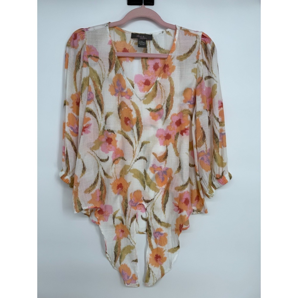 Olivia & Martin  Medium V-Neck Floral Blouse